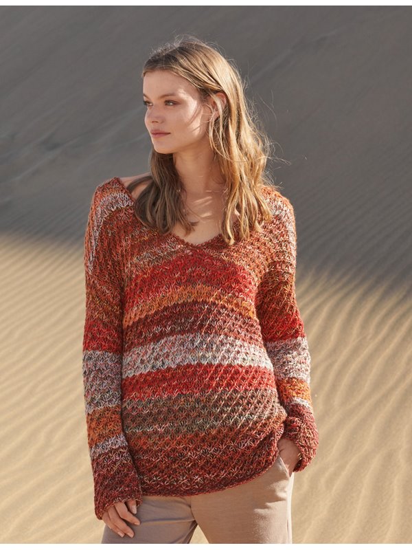 Lana Grossa PULLI IM STERNCHENMUSTER Ecopuno/Pappagallo