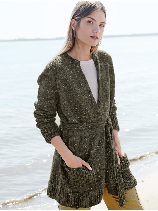 Lana Grossa JACKE GLATT RECHTS MIT TASCHEN Only Tweed