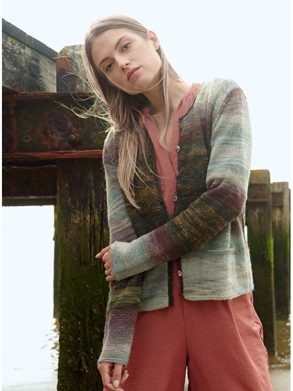 Lana Grossa JACKE GLATT RECHTS MIT KNOPFVERSCHLUSS Gioia