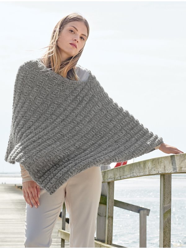 Lana Grossa PONCHO IM QUERRIPPENSTRUKTURMUSTER Mia