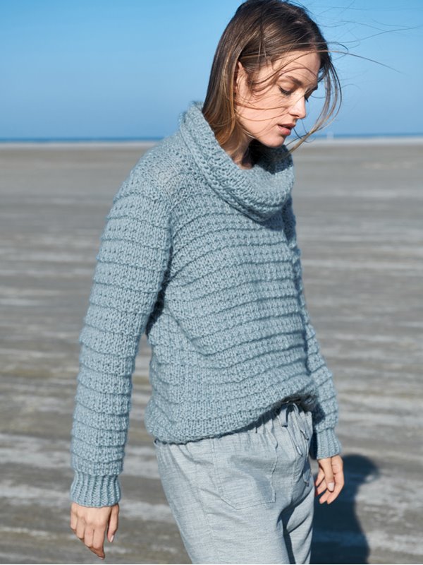 Lana Grossa PULLI IM RIPPENSTRUKTURMUSTER MIT ROLLKRAGEN Lala Berlin Lovely Cashmere