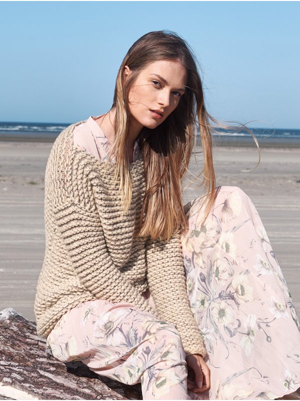 Lana Grossa PULLI IM WEBSTRUKTURMUSTER Lala Berlin Lovely Cashmere/Cashmere 16 Fine