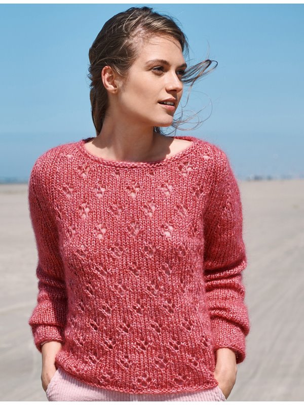 Lana Grossa PULLI MIT LOCHMUSTER Mia/Silkhair