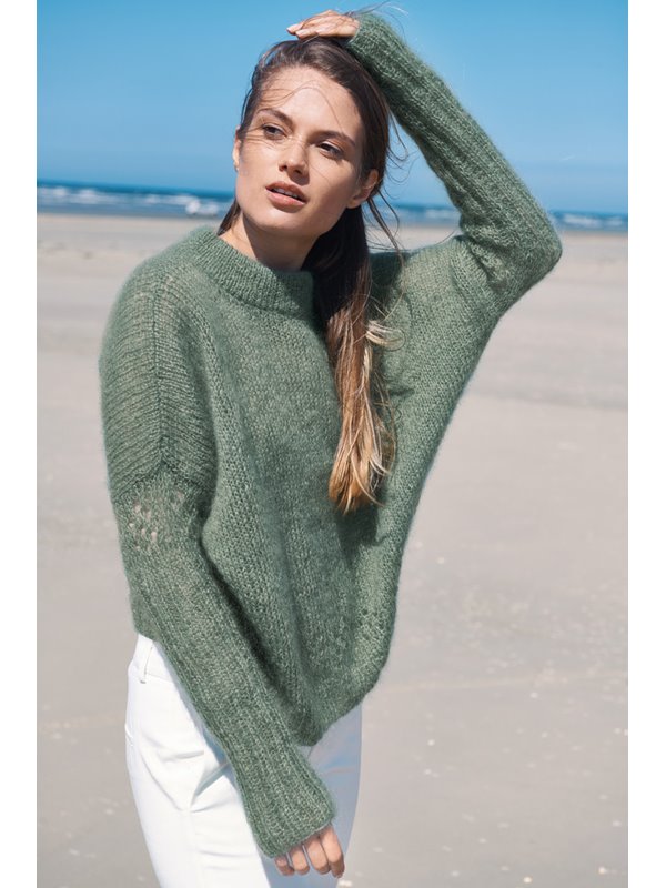 Lana Grossa PULLI MIT LOCHMUSTERBORDÜREN Silkhair/Silkhair Lusso