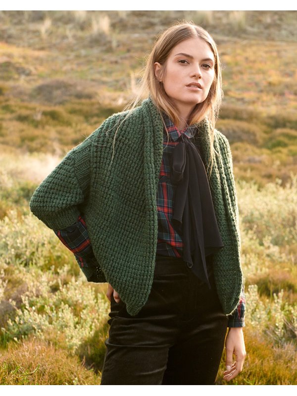 Lana Grossa JACKE IM WICKELMASCHENMUSTER Alta Moda Cashmere 16