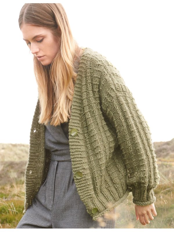 Lana Grossa JACKE IM RIPPENSTRUKTURMUSTER Lala Berlin Lovely Cotton