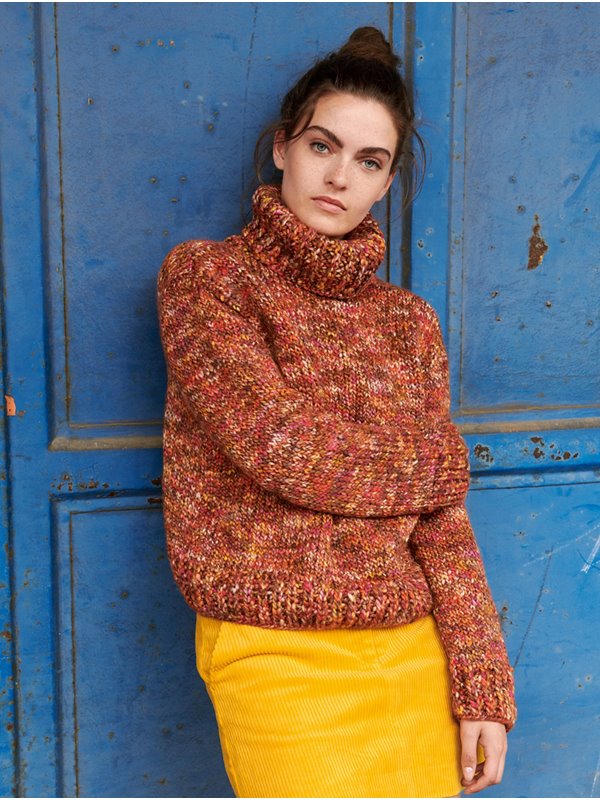 Lana Grossa PULLI GLATT RECHTS MIT ROLLKRAGEN Lala Berlin Chunky