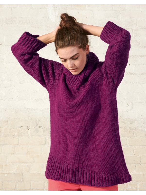 Lana Grossa PULLI GLATT RECHTS MIT GETEILTEM KRAGEN Alta Moda Cashmere 16