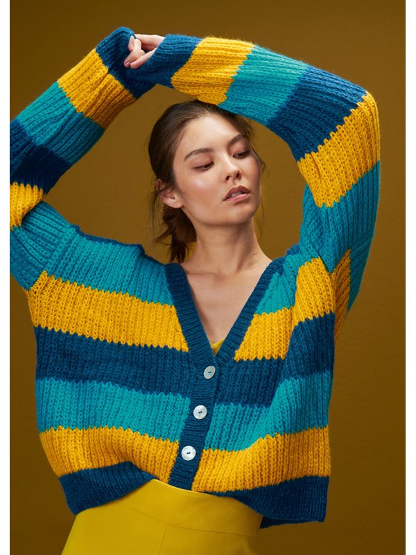 Lana Grossa CARDIGAN IM HALBPATENTMUSTER Brigitte No. 2