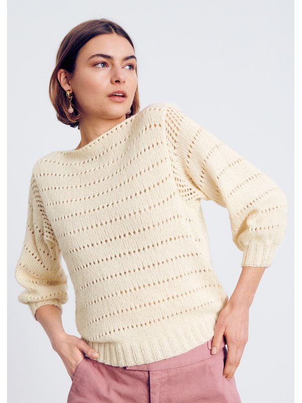Lana Grossa PULLI MIT LOCHMUSTER Ecopuno