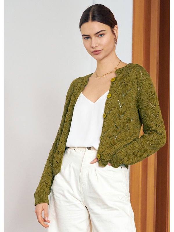 Lana Grossa CARDIGAN IM AJOURMUSTER Riserva