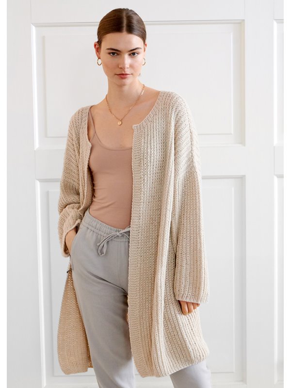 Lana Grossa LONGJACKE IM HALBPATENTMUSTER Allora