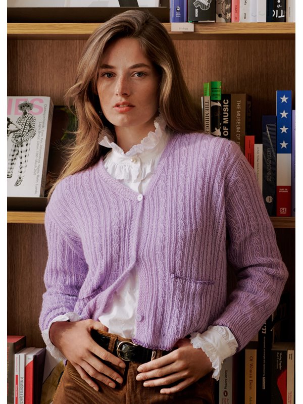 Lana Grossa CARDIGAN IM ZOPF-RIPPENMUSTER Ecopuno & Brillino