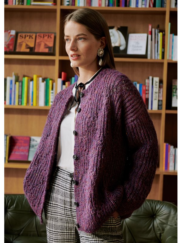 Lana Grossa JACKE IM HALBPATENT-RAUTENMUSTER Fashion Tweed