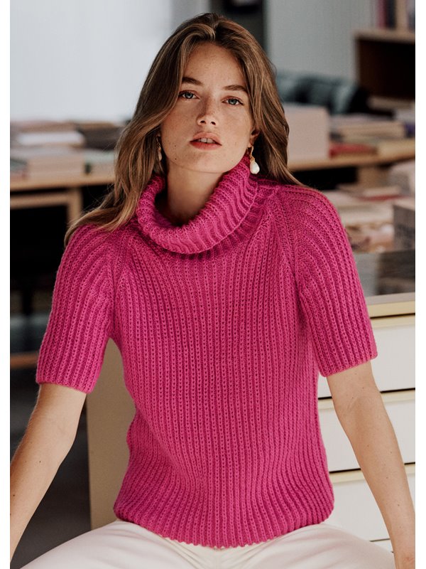 Lana Grossa RAGLANPULLI IM PATENTRIPPENMUSTER Landlust Alpaka Merino 160