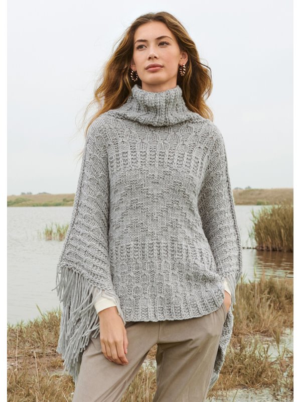 Lana Grossa PONCHO IM MUSTERMIX Alta Moda Cashmere 16