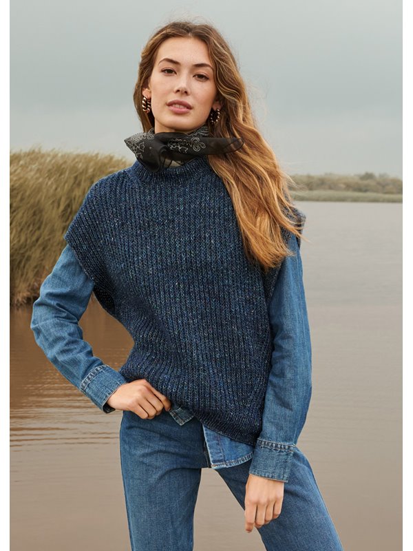 Lana Grossa PULLUNDER IM HALBPATENTMUSTER Ecopuno Tweed