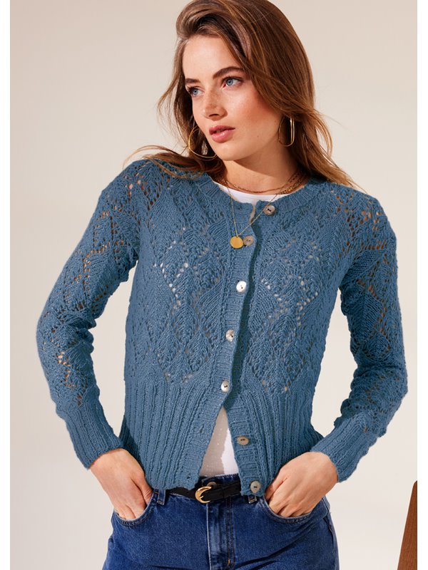 Lana Grossa CARDIGAN IM AJOURMUSTER Bacca