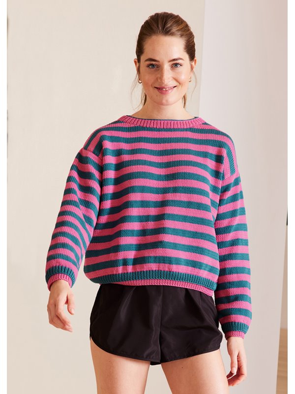 Lana Grossa STREIFENPULLOVER GLATT RECHTS Riserva