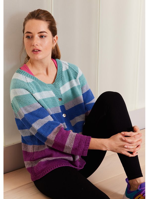 Lana Grossa 3/4 ARM CARDIGAN GLATT RECHTS Brigitte No. 4