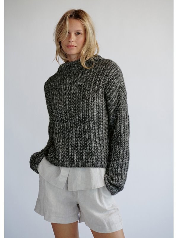 Lana Grossa PULLOVER Natural Alpaca Pelo