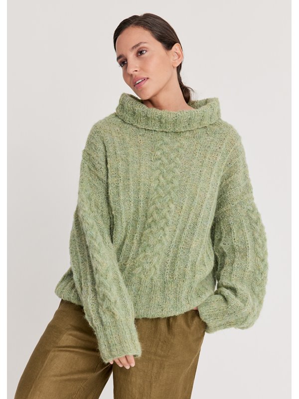 Lana Grossa PULLOVER Natural Alpaca Lungo