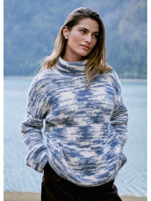 Lana Grossa ROLLKRAGENPULLOVER Natural Alpaca Pelo