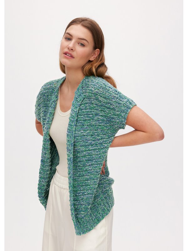 Lana Grossa TOPDOWN WESTE Bella, Landlust Sommerseide & Sottile