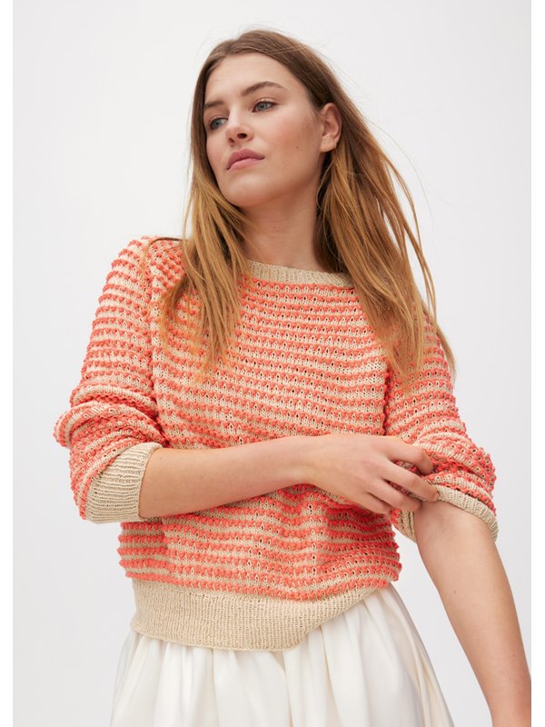 Lana Grossa TOPDOWN PULLOVER Promessa & Landlust Sommerseide