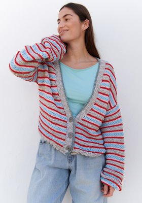 Lana Grossa CARDIGAN Diversa, Riccio, Sottile & Promessa