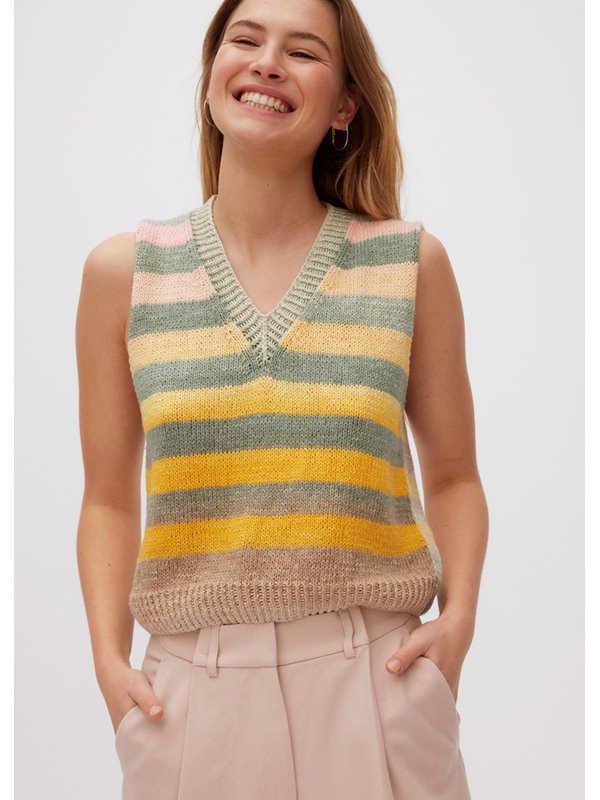 Lana Grossa STREIFEN-PULLUNDER Cotonella