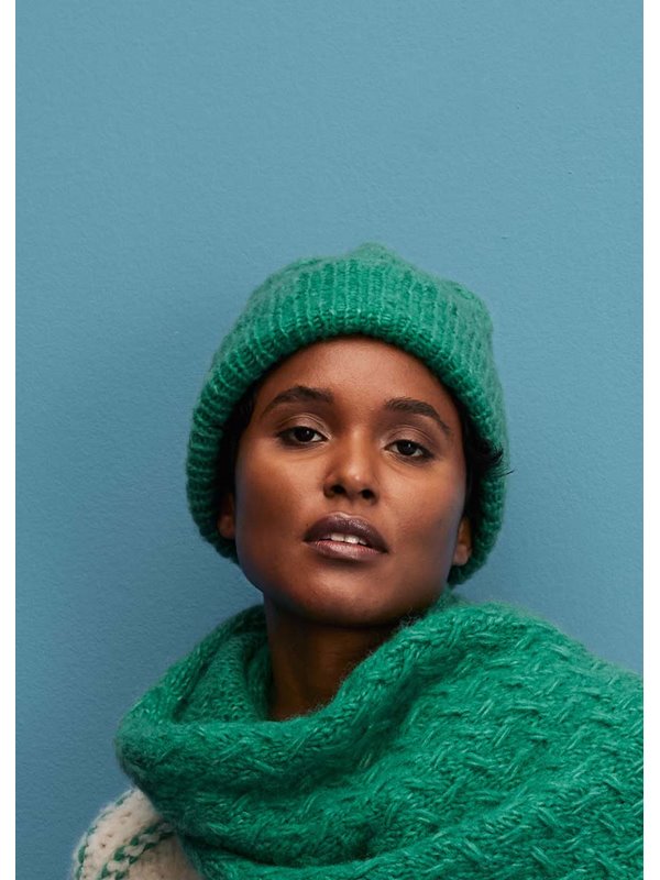 Lana Grossa MÜTZE IM FLECHTMUSTER Alpaca Air