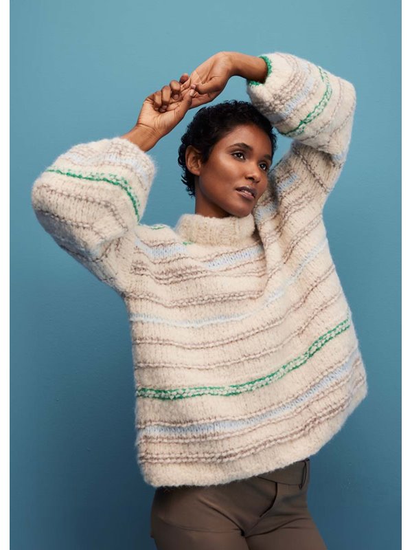 Lana Grossa PULLOVER MIT QUERSTREIFEN Royal Alpaca & Alpaca Air