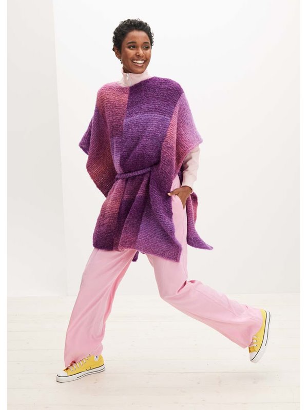 Lana Grossa PONCHO KRAUS RECHTS MIT GÜRTEL Avio