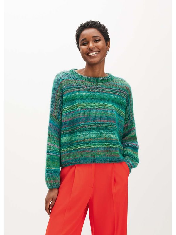 Lana Grossa PULLOVER MIT QUERRIPPENMUSTER Colorissimo & Silkhair