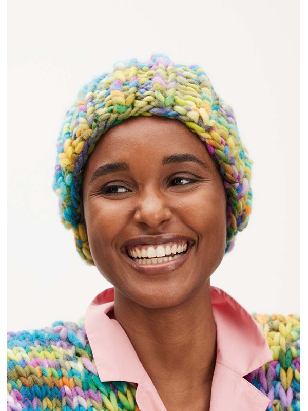 Lana Grossa RIPPENMÜTZE Confetti Print