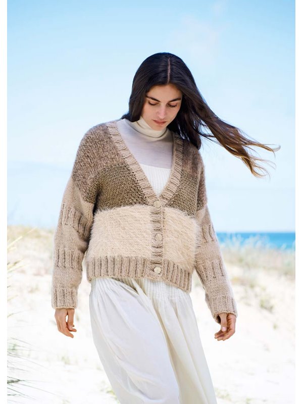 Lana Grossa JACKE IM MATERIAL- UND MUSTERMIX Avio & Basta & Lucida & Ecopuno Chunky