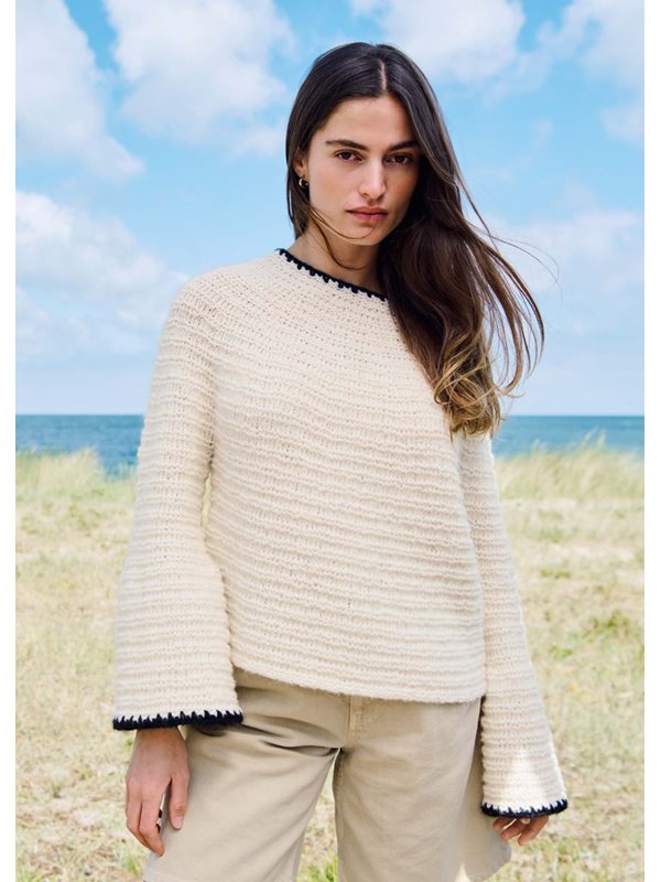 Lana Grossa RUNDPASSENPULLOVER IN QUERRIPPEN Airy & Alpaca Air II