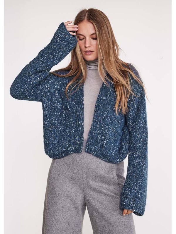 Lana Grossa CARDIGAN Alpaca Air II & Glamour