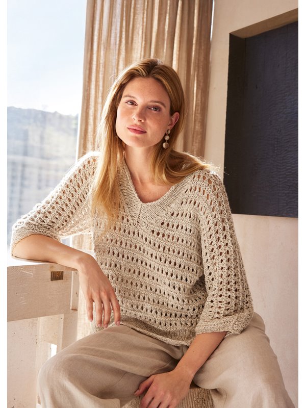Lana Grossa PULLOVER Landlust Sommerseide & Bottoni