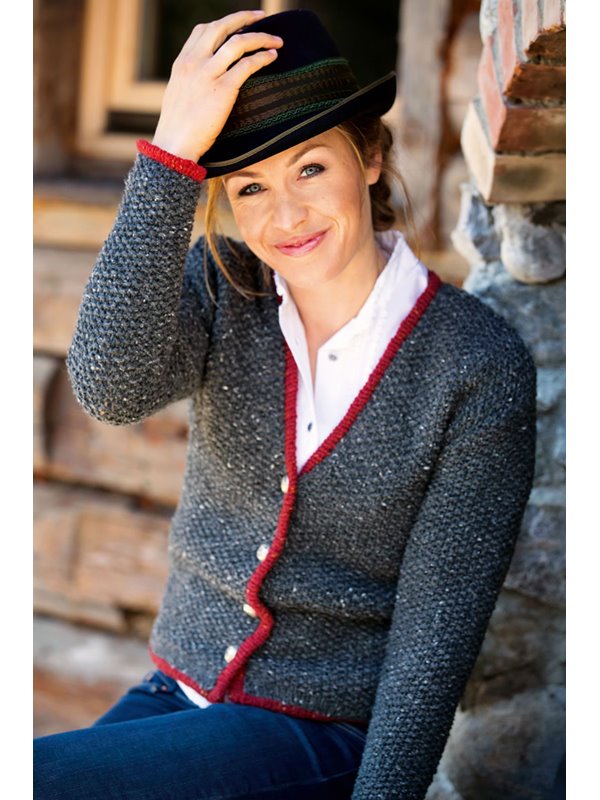 Lana Grossa DAMENJACKE IM PERLMUSTER Royal Tweed