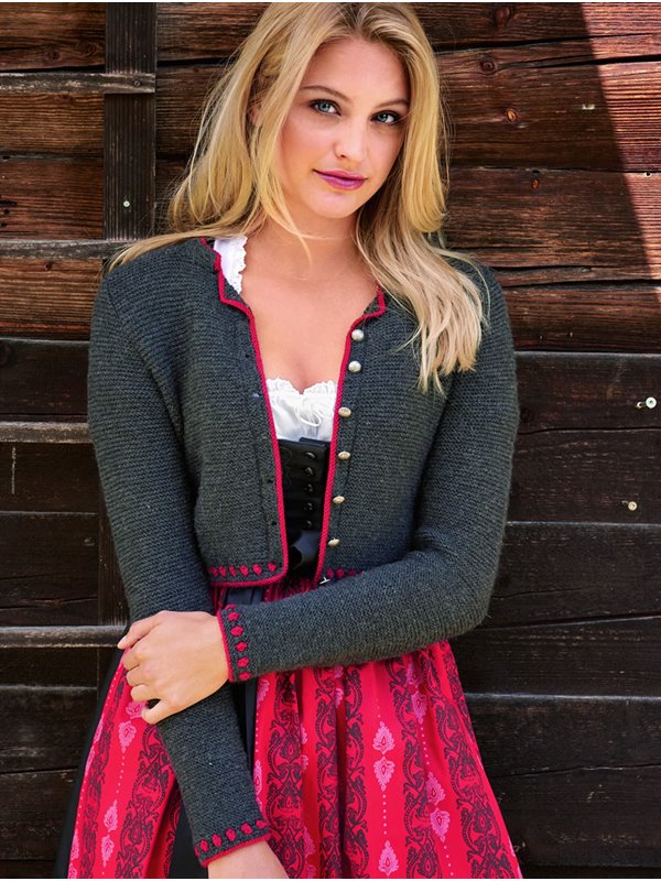 Lana Grossa SPENZERJÄCKCHEN MIT ROSENMUSTER Cool Wool