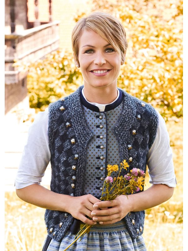 Lana Grossa WESTE MIT BLÜMCHEN Silkhair/Anima