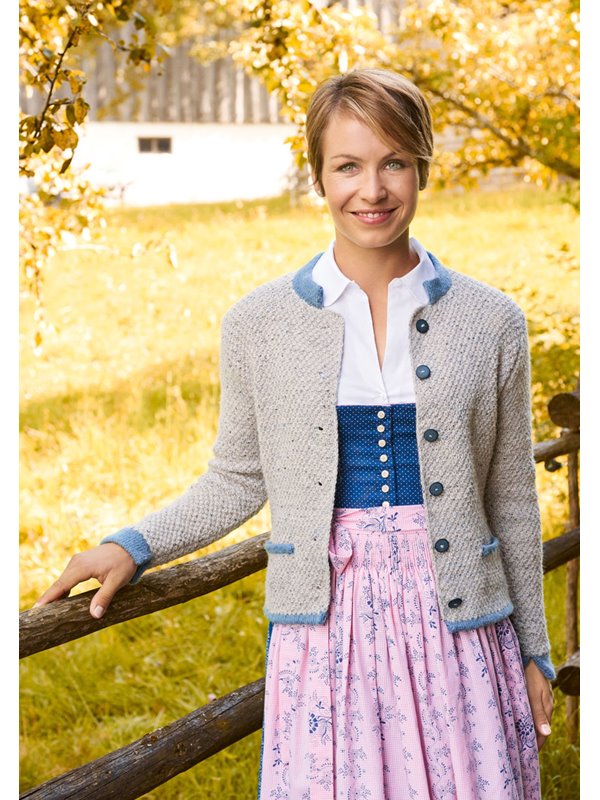 Lana Grossa DAMENJACKE MIT TASCHEN Ascot/Cool Wool Alpaca