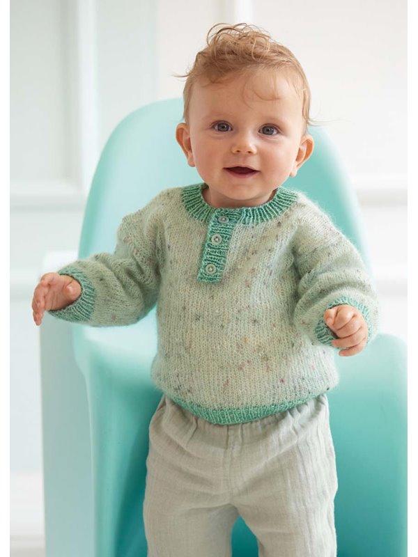 Lana Grossa PULLOVER Natural Superkid Tweed & Ecopuno