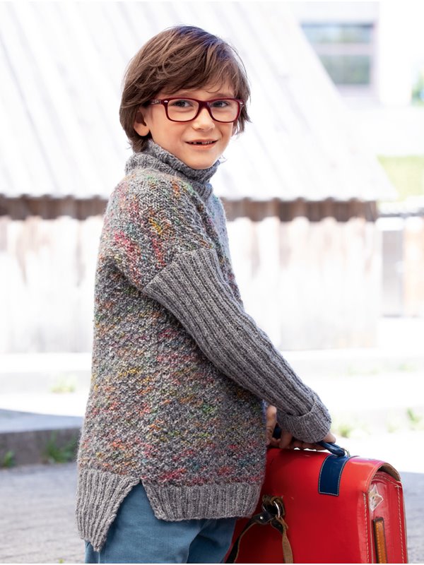 Lana Grossa PULLOVER Only Tweed/Smokey