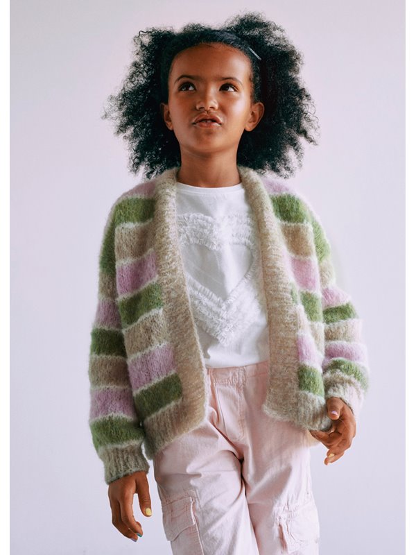 Lana Grossa CARDIGAN Natural Alpaca Lungo