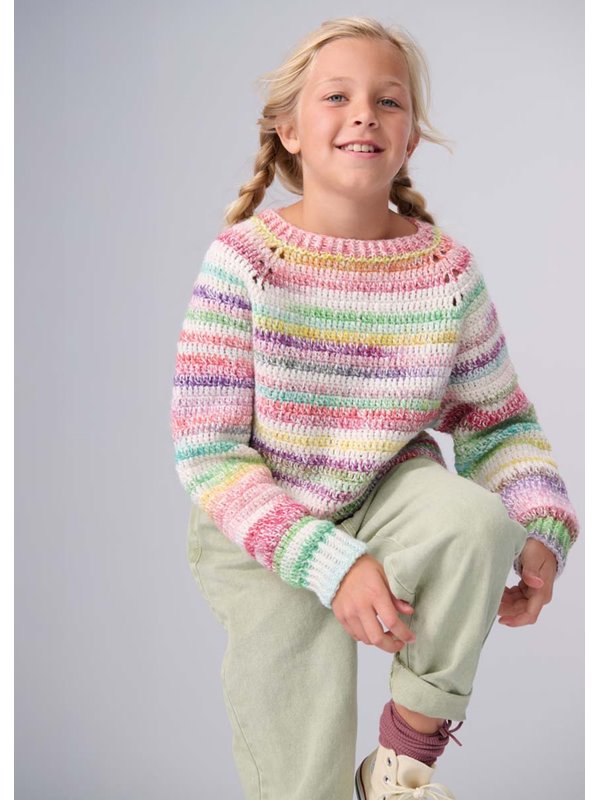 Lana Grossa HÄKELPULLOVER TOPDOWN Gomitolo Magico & Ecopuno