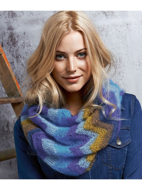 Lana Grossa LOOP IM ZACKENMUSTER IN STREIFEN Silkhair