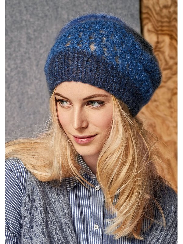 Lana Grossa BEANIE IM ÖSENMUSTER Silkhair Degradé